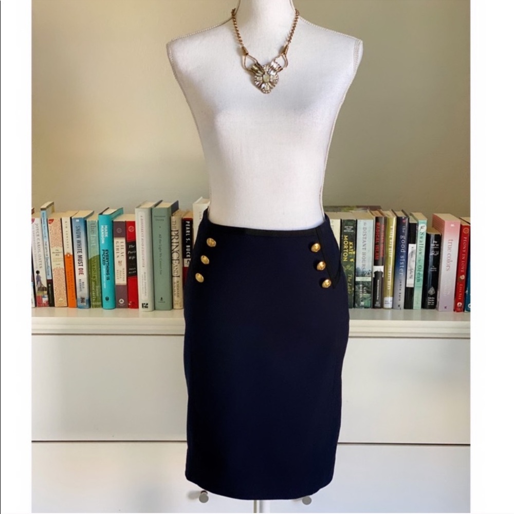 2/$10 The Limited | Navy Pencil Skirt